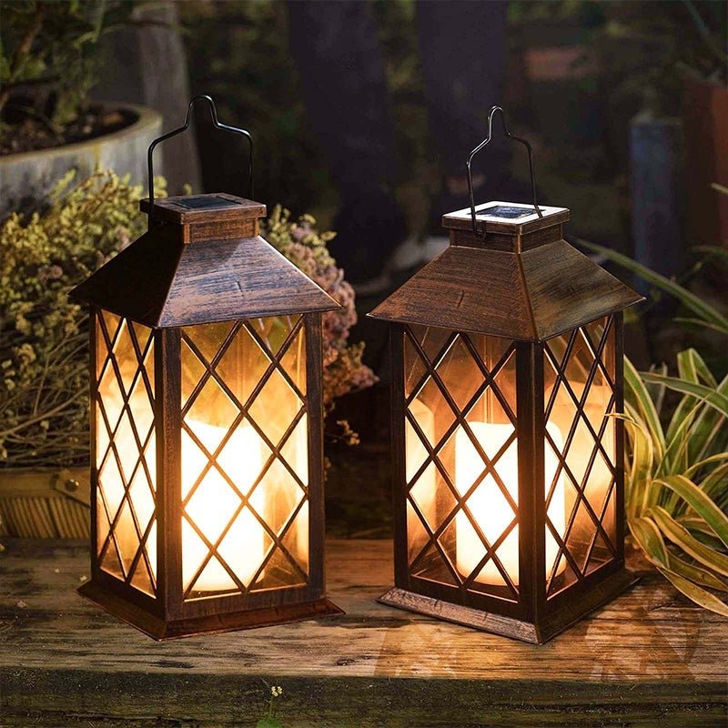 Retro Waterproof LED Bronze Antique Outdoor Lanterns Solar Lights Lamp | Kalsten