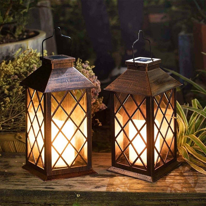 Retro Waterproof LED Bronze Antique Outdoor Lanterns Solar Lights Lamp | Kalsten