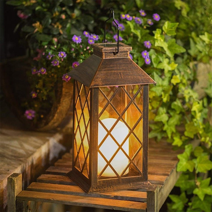 Retro Waterproof LED Bronze Antique Outdoor Lanterns Solar Lights Lamp | Kalsten