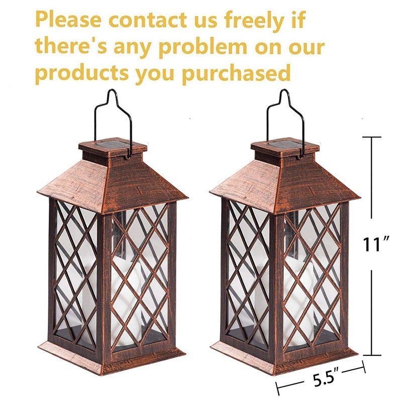 Retro Waterproof LED Bronze Antique Outdoor Lanterns Solar Lights Lamp | Kalsten