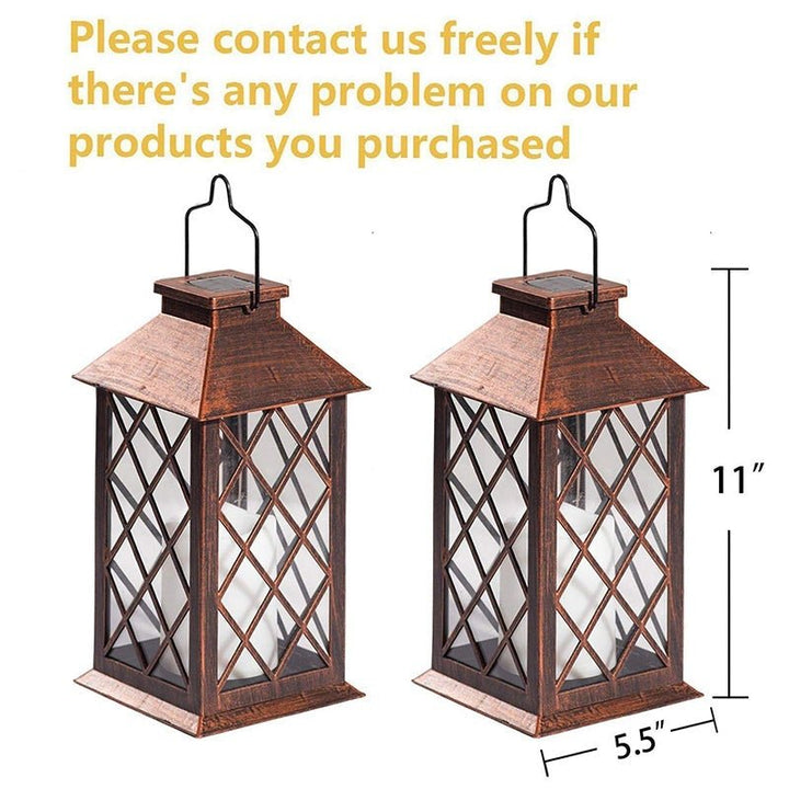 Retro Waterproof LED Bronze Antique Outdoor Lanterns Solar Lights Lamp | Kalsten