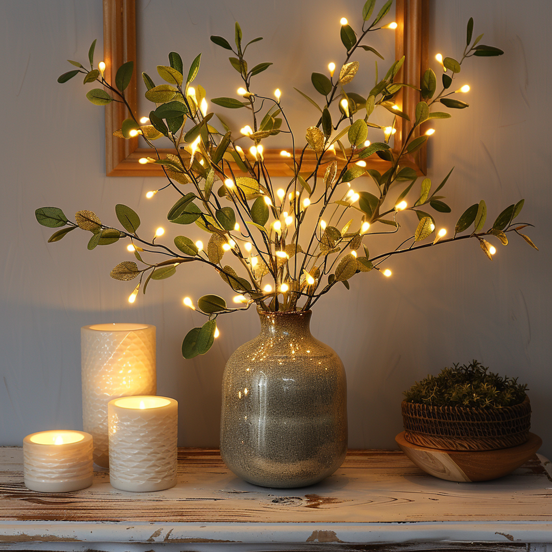 LumiVista Magical Olive Branch Light String - 70 cm Elegance Noxord