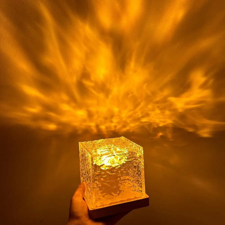 Table Lamp Glass Cube Ambient Light | Kalsten