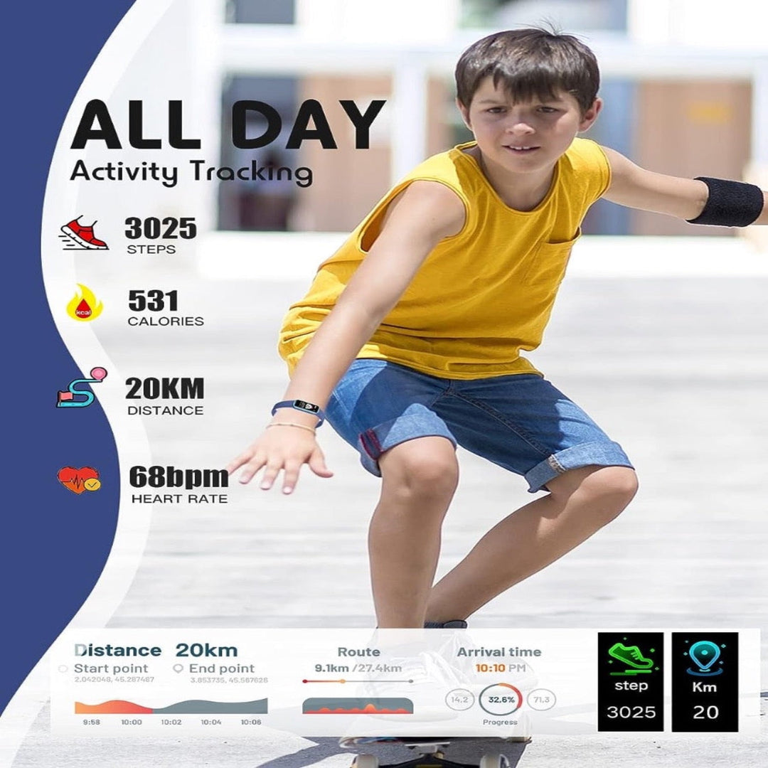 Kids Activity Tracker Watch – Smart Fitness Smartwatch with GPS and Heart Rate Monitor | Kalsten