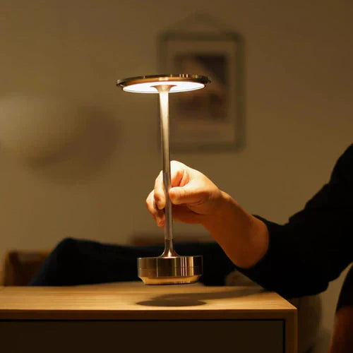 Wireless Gold Metal LED Table Lamp Noxord
