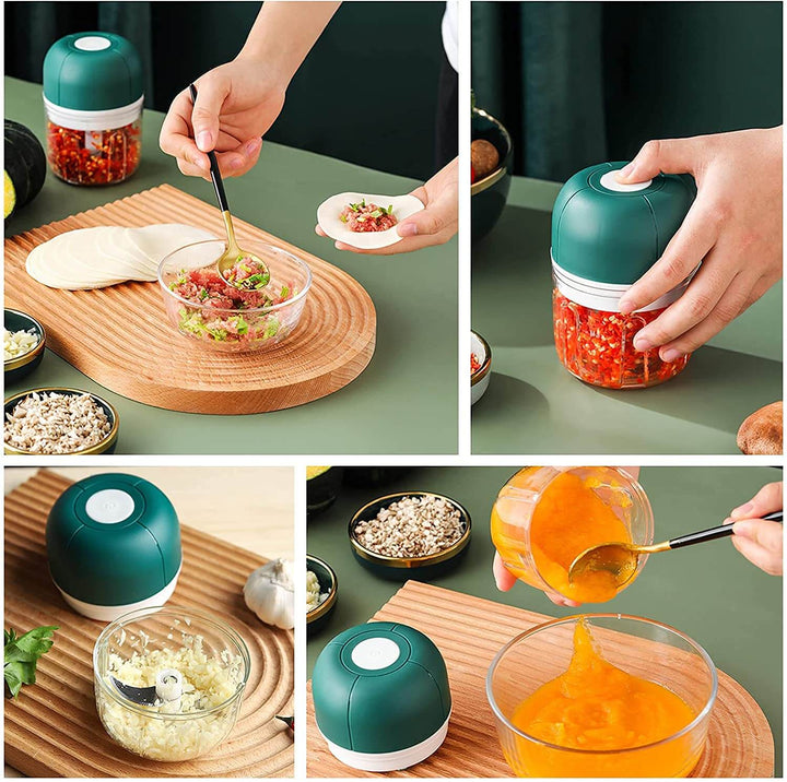 ChopEase Electric Garlic Press – USB Rechargeable – Compact & Powerful – 250ml | Kalsten