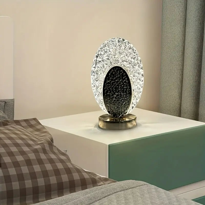 Kalsten | Plumalux Table Lamp Peacock Design | Cordless & USB rechargeable | Dimmable LED light | 22×13.5 cm | ABS housing