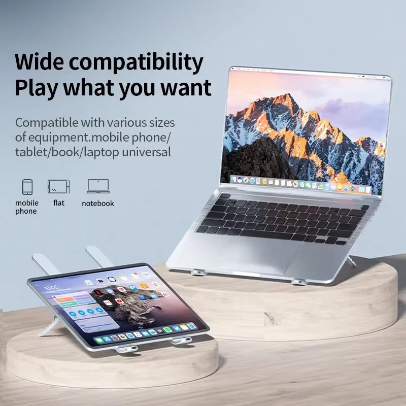 Kalsten | Foldable Laptop Stand with 360° Rotating Cooling Fans and Adjustable Height