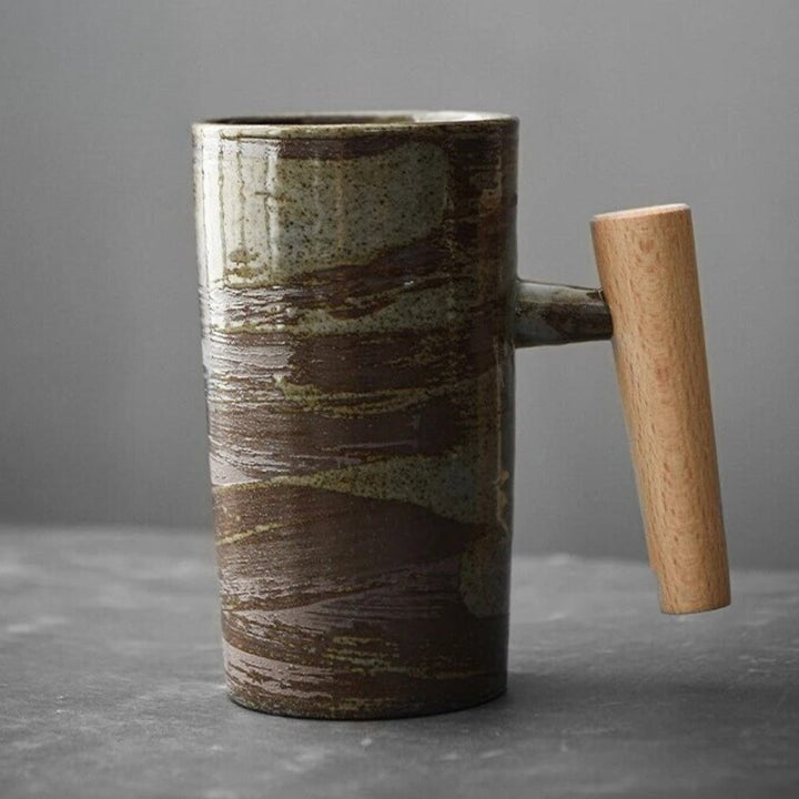 Kalsten | LATTECRAFT – Nordic Earth Latte Cups Handmade Ceramic Coffee Mugs with Ergonomic Grip