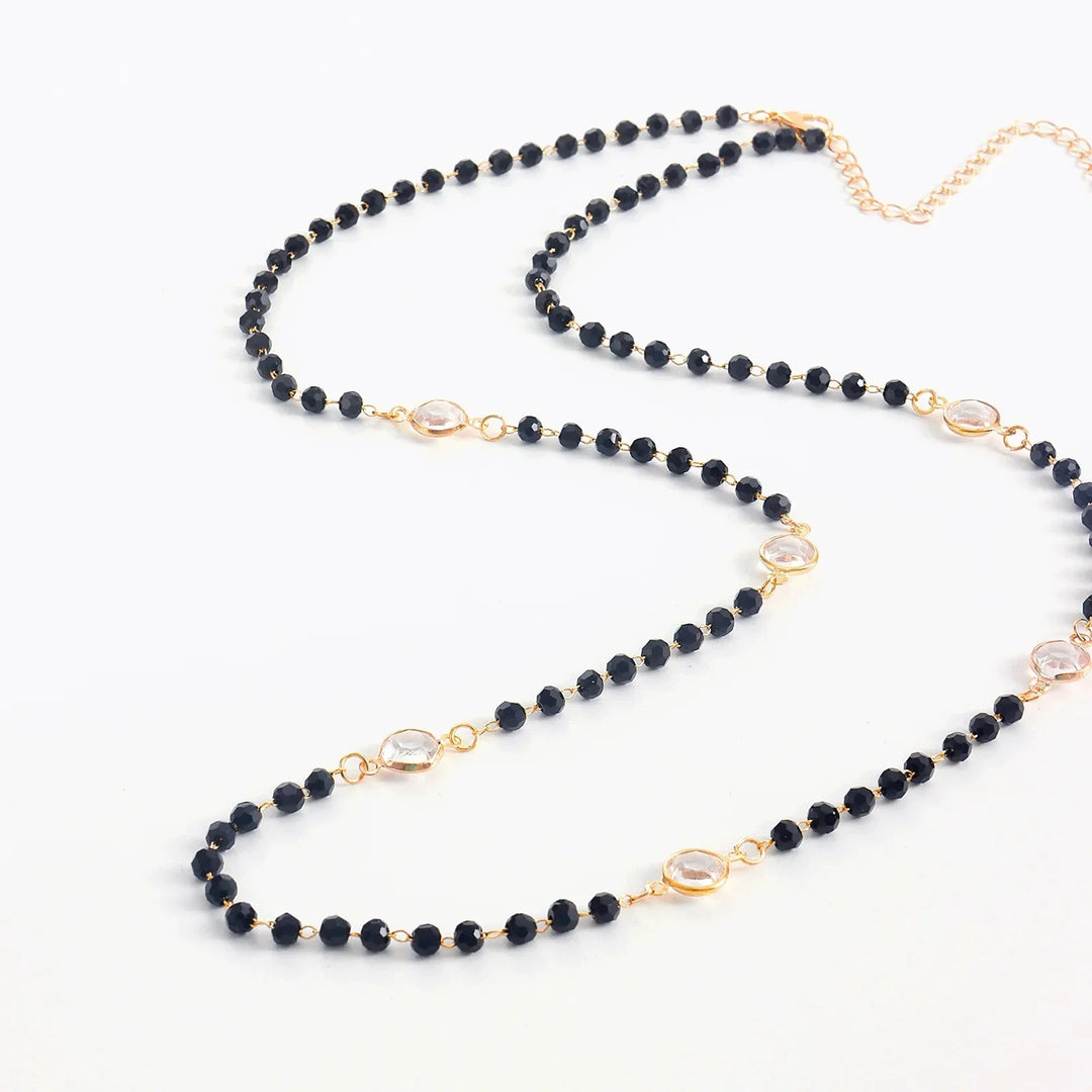 Kalsten | Layered Black Crystal Necklace