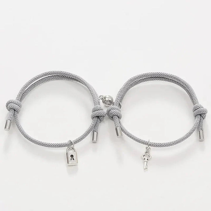 Kalsten | Lock and Key Magnetic Rope Bracelet Set