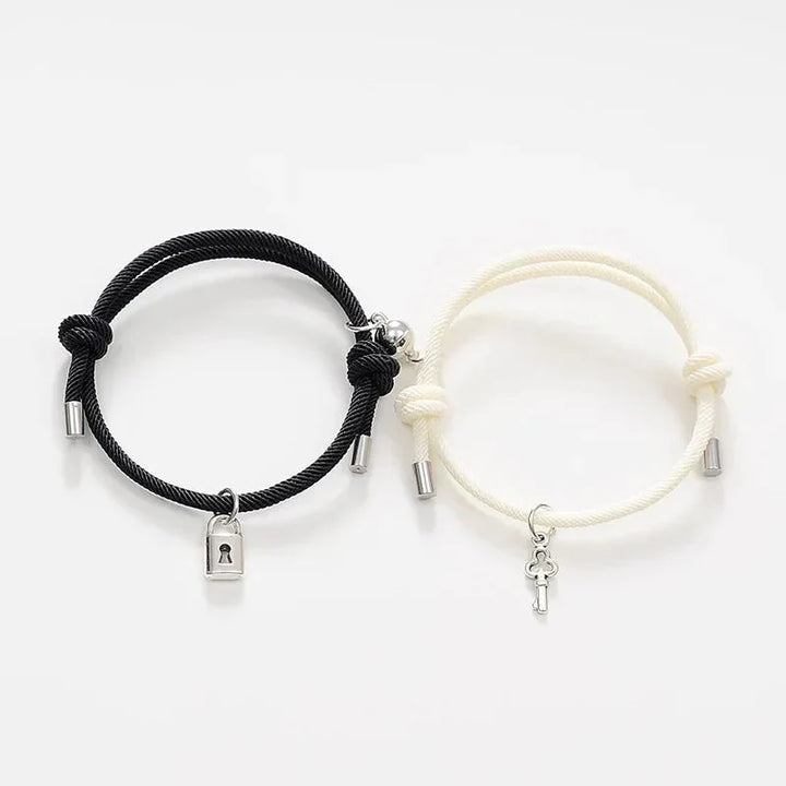 Kalsten | Lock and Key Magnetic Rope Bracelet Set