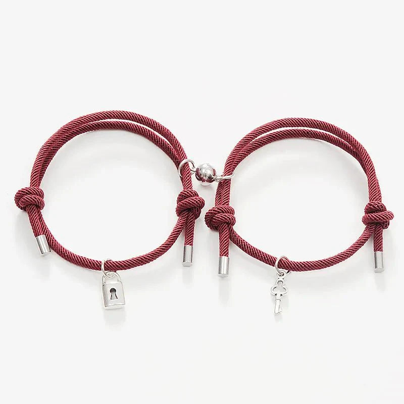 Kalsten | Lock and Key Magnetic Rope Bracelet Set