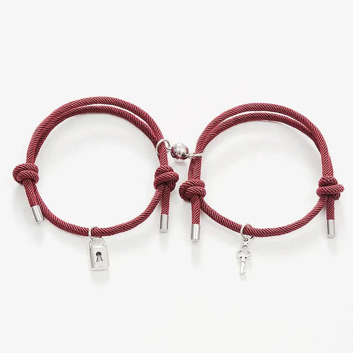 Kalsten | Lock and Key Magnetic Rope Bracelet Set