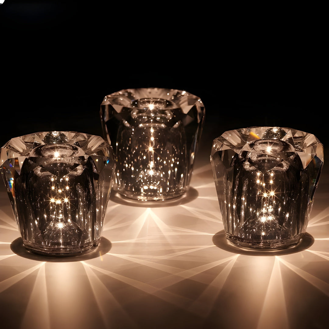 Luxe Rechargeable Diamond Crystal Table Lamp - Lumière Diamond | Kalsten