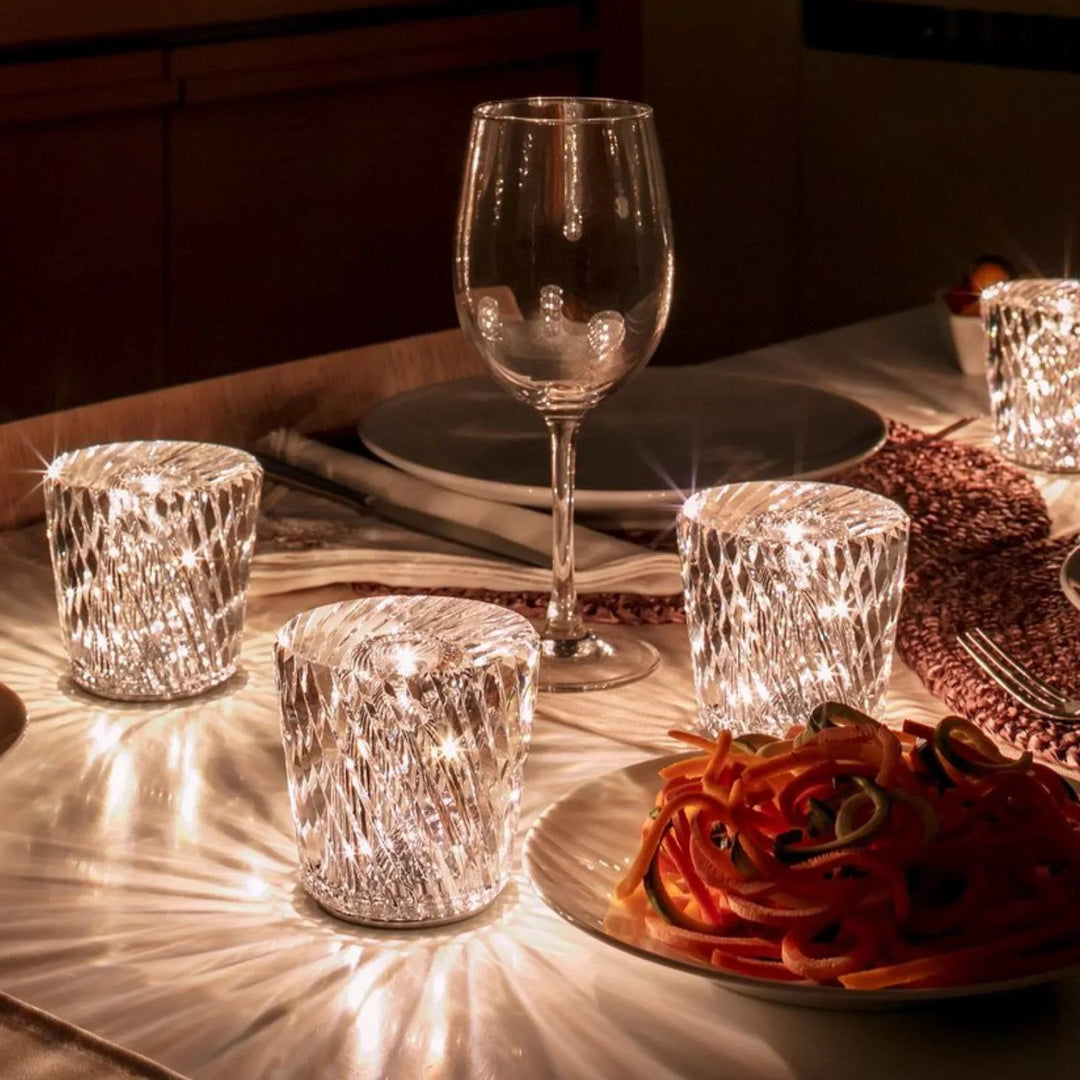 Luxe Rechargeable Diamond Crystal Table Lamp - Lumière Diamond | Kalsten
