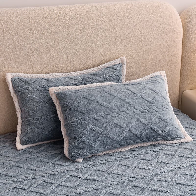 Velvet Fitted Sheet Set with Elastic Noxord