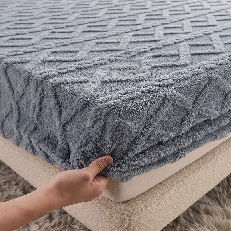 Velvet Fitted Sheet Set with Elastic Noxord