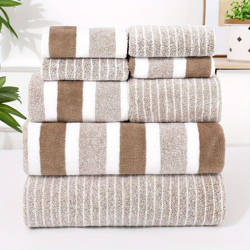 8-Piece Coral Fleece Towel Set (Quick-Dry)