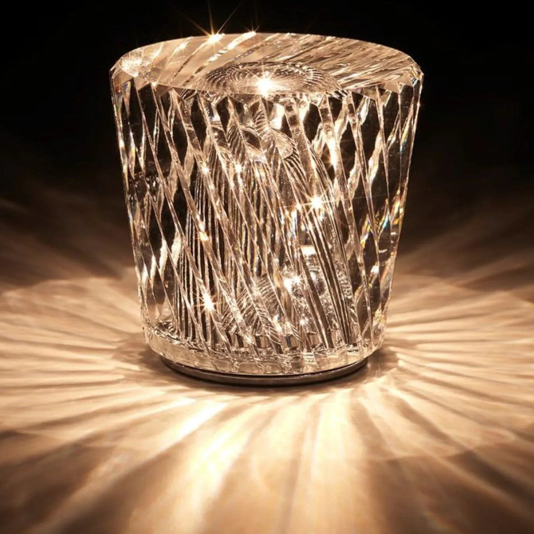 Luxury Rechargeable Diamond Crystal Table Lamp - Lumière Diamond | Kalsten