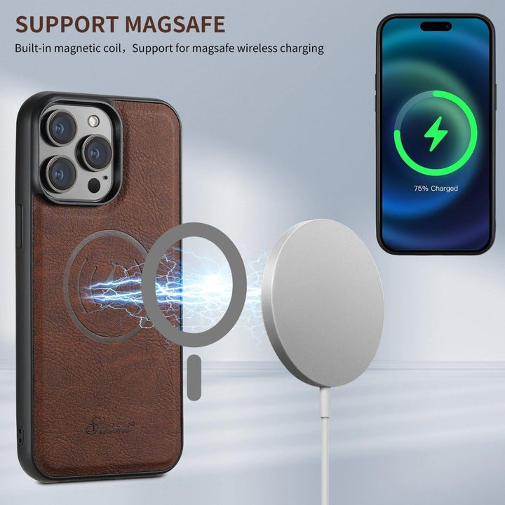 Kalsten | Magvibe Leather Case – Premium Smartphone Protection with Card Holder and MagSafe