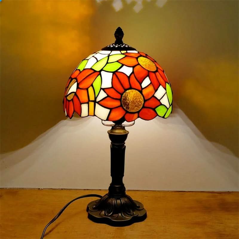 Retro Baroque Tiffany Glass LED Table Lamp E27 | Kalsten