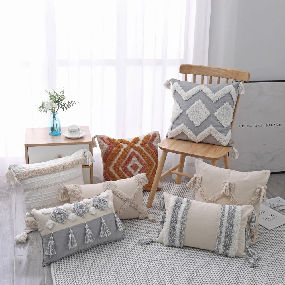 Boho Tufted Cushion Cover - Moroccan Flair for Your Interior Noxord