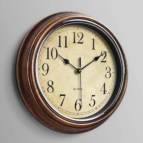 Kalsten | WoodLuxe classic wall clock – stylish silent wooden decorative clock 30 cm