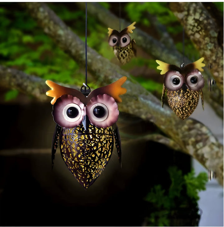 LumiOwl Light - Solar-powered Hanging Owl Light | Kalsten
