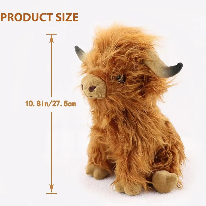 Noxord | Fluffy Highland Cuddle – Soft Cow for Young and Old