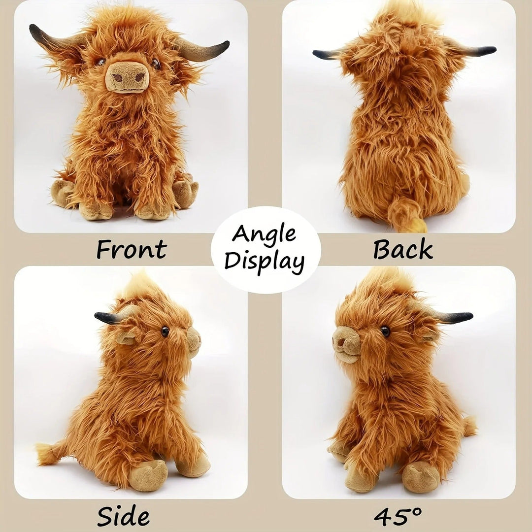 Noxord | Fluffy Highland Cuddle – Soft Cow for Young and Old