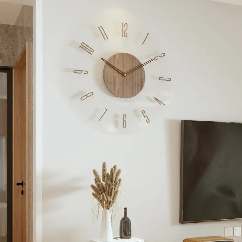 Minimalist Wooden Wall Clock