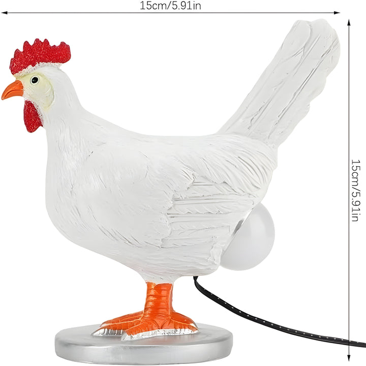 EggGlow Table Lamp – Charming Chicken Shape with Warm LED Light Noxord