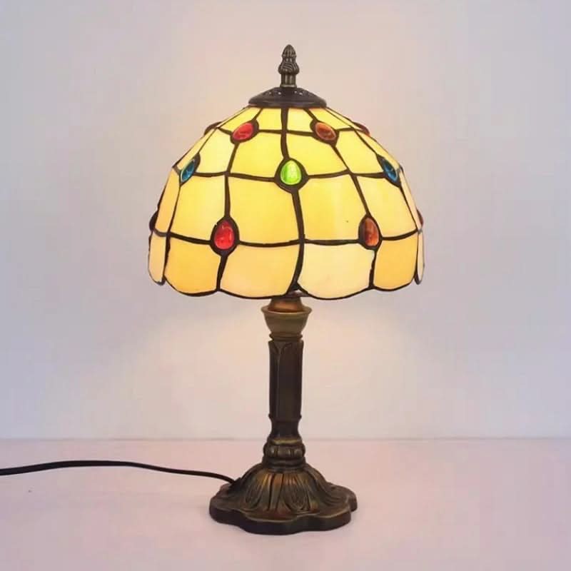 Retro Baroque Tiffany Glass LED Table Lamp E27 | Kalsten