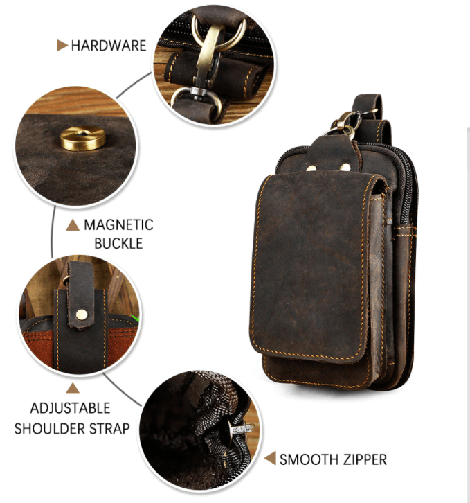Kalsten | Men's High-Quality Leather Waist Bag - Guardian Leather