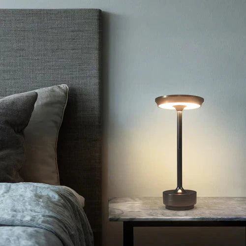 Wireless Gold Metal LED Table Lamp Noxord