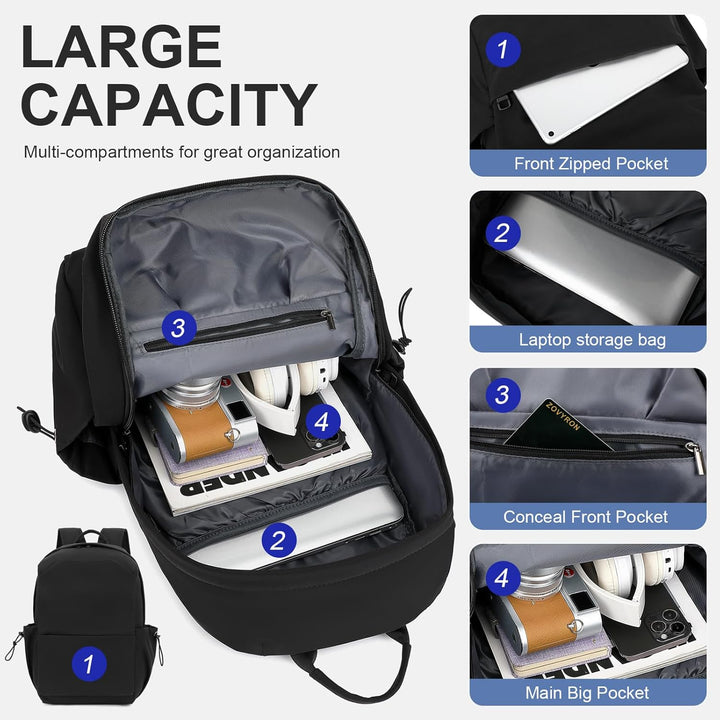 Lightweight Water-Resistant Laptop & Travel Backpack with Organised Compartments | Kalsten