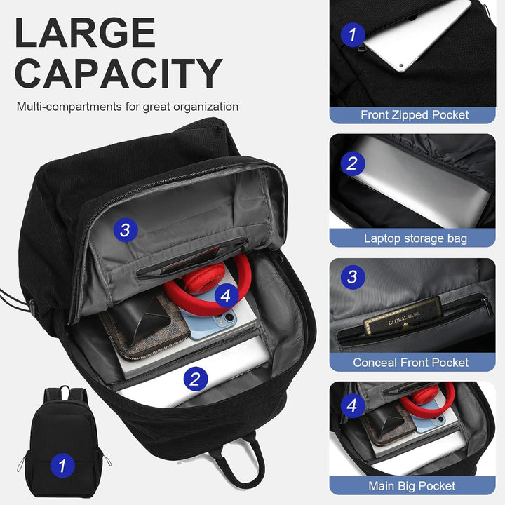 Lightweight Water-Resistant Laptop & Travel Backpack with Organised Compartments | Kalsten