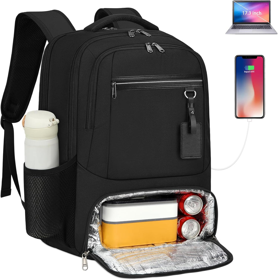 Waterproof Laptop & Lunch Backpack with USB Port – Multi-Compartment Travel Bag | Kalsten