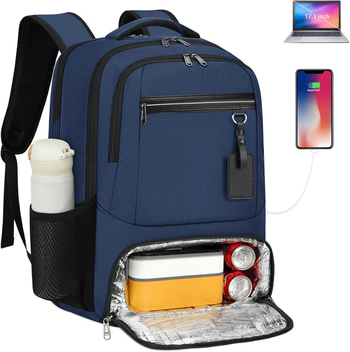 Waterproof Laptop & Lunch Backpack with USB Port – Multi-Compartment Travel Bag | Kalsten