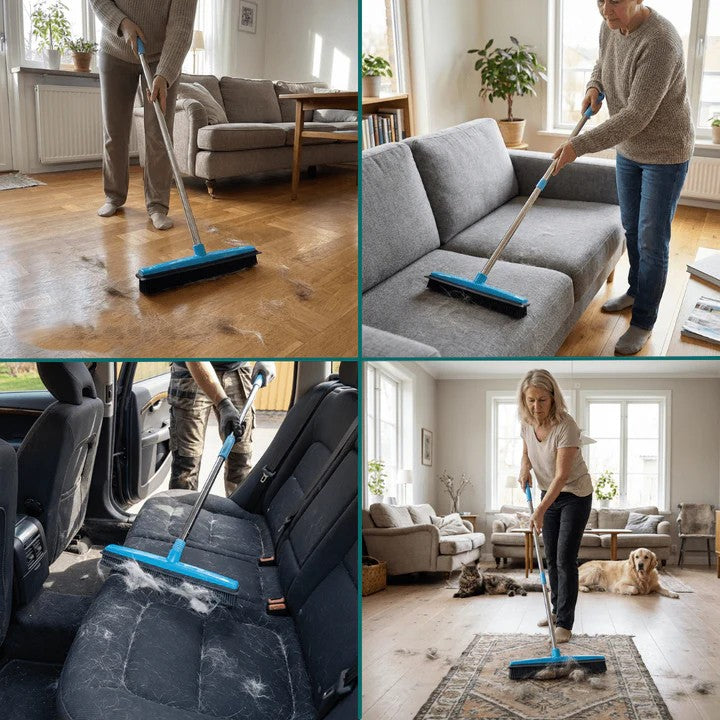 Pet hair remover broom with telescopic handle | Kalsten
