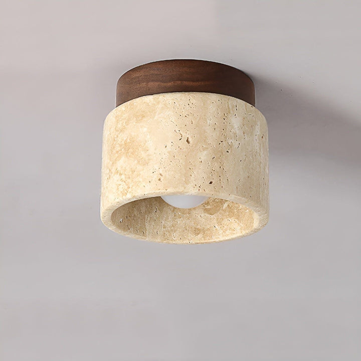 LumiStone - Wabi Sabi Yellow Marble Japanese Ceiling Light | Kalsten