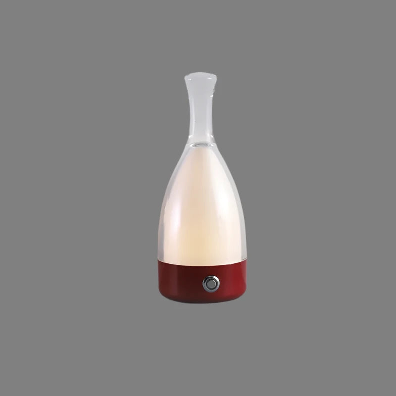 Stylish wine bottle table lamp - Rechargeable with dimmable light Kalsten