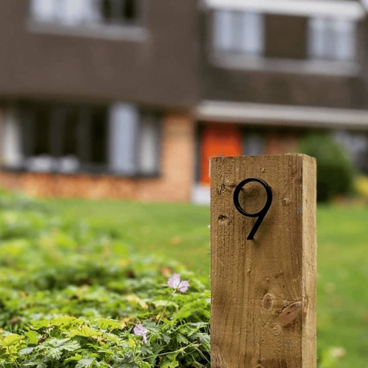 Modern Floating Black Metal House Number Kalsten