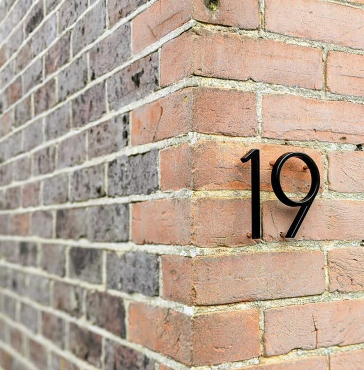 Modern Floating Black Metal House Number Kalsten