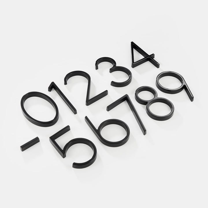 Modern Floating Black Metal House Number Kalsten