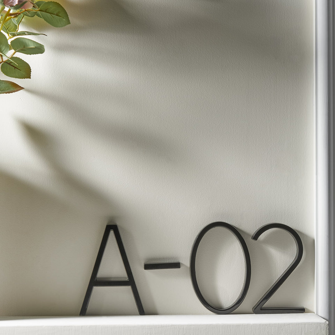 Kalsten | House Numbers Modern Black Metal Floating Style