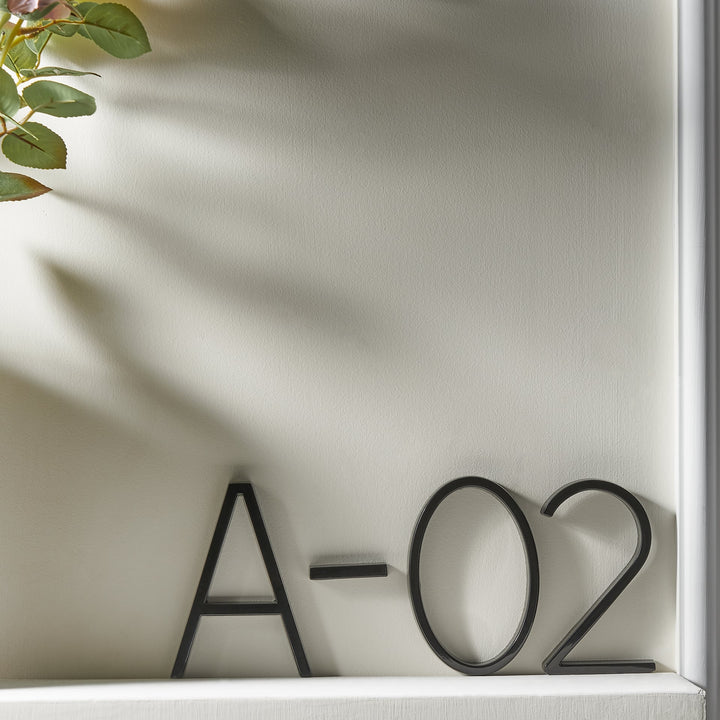 Kalsten | House Numbers Modern Black Metal Floating Style
