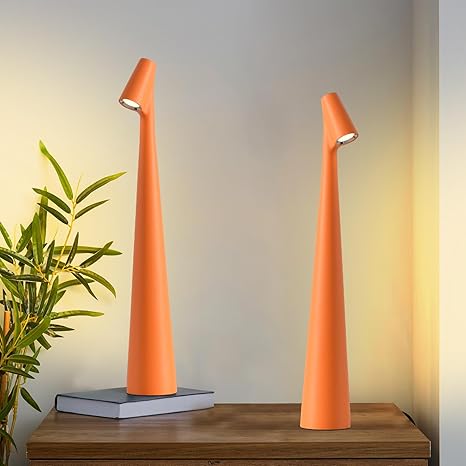 Table Lamp Modern Red Metal LED Light | Noxord