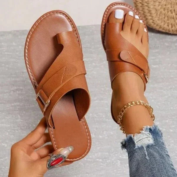Kalsten | Women's Orthopedic Hallux Valgus Correction Leather Sandals